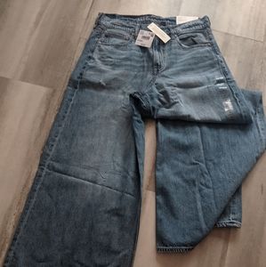 NWT AE Dreamy Drape Super High Rise Ultra Wide Leg Jeans